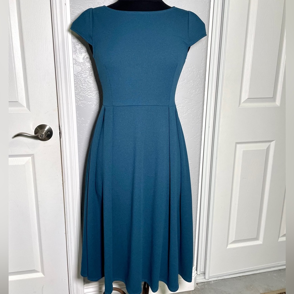 Blue midi dress